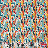 Abstract Organic Shapes Pattern  Modern Seamless Artistic Design Digital Print Fabric by the Metre UK Sewing Quilting Textile