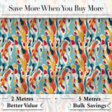 Abstract Organic Shapes Pattern  Modern Seamless Artistic Design Digital Print Fabric by the Metre UK Sewing Quilting Textile