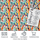 Abstract Organic Shapes Pattern  Modern Seamless Artistic Design Digital Print Fabric by the Metre UK Sewing Quilting Textile