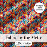 Vibrant Abstract Fluid Paint Pattern Colorful Artistic Seamless Design Digital Print Fabric by the Metre UK Sewing Quilting Textile