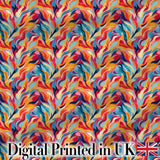 Vibrant Abstract Fluid Paint Pattern Colorful Artistic Seamless Design Digital Print Fabric by the Metre UK Sewing Quilting Textile