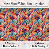 Vibrant Abstract Fluid Paint Pattern Colorful Artistic Seamless Design Digital Print Fabric by the Metre UK Sewing Quilting Textile