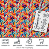 Vibrant Abstract Fluid Paint Pattern Colorful Artistic Seamless Design Digital Print Fabric by the Metre UK Sewing Quilting Textile