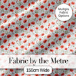 Delicate Red Poppy Watercolor Floral Pattern Soft Botanical Seamless Design Digital Print Fabric by the Metre UK Sewing Quilting Textile