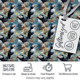 Painterly Puffin Coastal Pattern Artistic Wildlife Seamless Design Digital Print Fabric by the Metre UK Sewing Quilting Textile