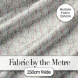 Delicate Pink Blossom Branches Seamless Floral Pattern Soft Sage Background Digital Print Fabric by the Metre UK Sewing Quilting Textile