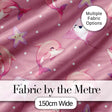Cute Pink Dolphins and Starfish Seamless Ocean  Pink Polka Dot Background Digital Print Fabric by the Metre UK Sewing Quilting Textile