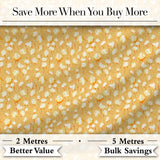 Light Butter Popcorn Pieces on Warm Yellow Background Seamless Food Pattern Digital Print Fabric by the Metre UK Sewing Quilting Textile