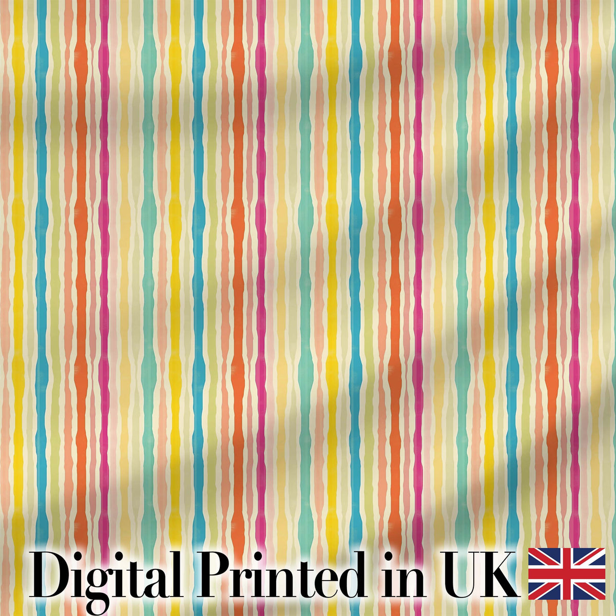Muted Multicolour Vertical Stripe Texture Seamless Pattern Digital Print Fabric by the Metre UK Sewing Quilting Textile