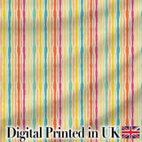 Muted Multicolour Vertical Stripe Texture Seamless Pattern Digital Print Fabric by the Metre UK Sewing Quilting Textile