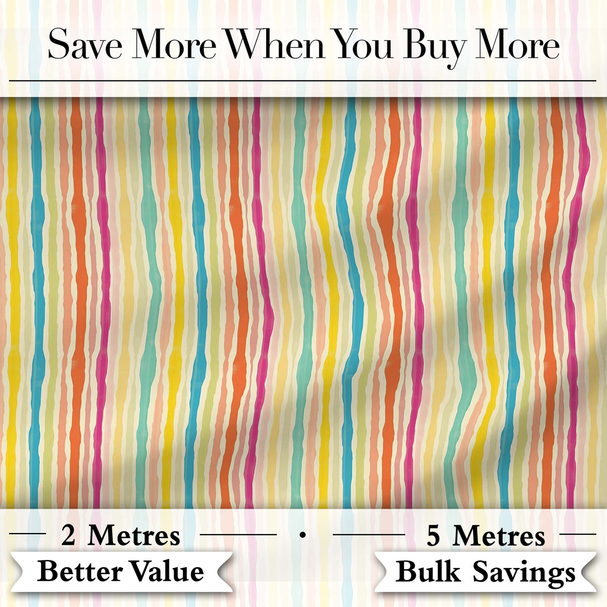 Muted Multicolour Vertical Stripe Texture Seamless Pattern Digital Print Fabric by the Metre UK Sewing Quilting Textile