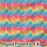 Geometric Rainbow Curved Blocks Pattern Seamless Pattern Digital Print Fabric by the Metre UK Sewing Quilting Textile