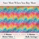 Geometric Rainbow Curved Blocks Pattern Seamless Pattern Digital Print Fabric by the Metre UK Sewing Quilting Textile