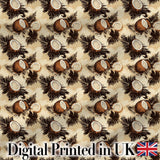 Vintage Coconut Palm Tropical Beige Seamless Pattern Digital Print Fabric by the Metre UK Sewing Quilting Textile
