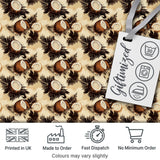 Vintage Coconut Palm Tropical Beige Seamless Pattern Digital Print Fabric by the Metre UK Sewing Quilting Textile