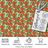 Cute Small Tomatoes and Leaves on Soft Green Background Seamless Pattern Digital Print Fabric by the Metre UK Sewing Quilting Textile
