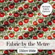 Elegant Botanical Tomato Vine Illustration on Light Background Seamless Pattern Digital Print Fabric by the Metre UK Sewing Quilting Textile