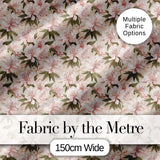 Soft Blush Pink Cherry Blossom Floral Seamless Pattern Digital Print Fabric by the Metre UK Sewing Quilting Textile
