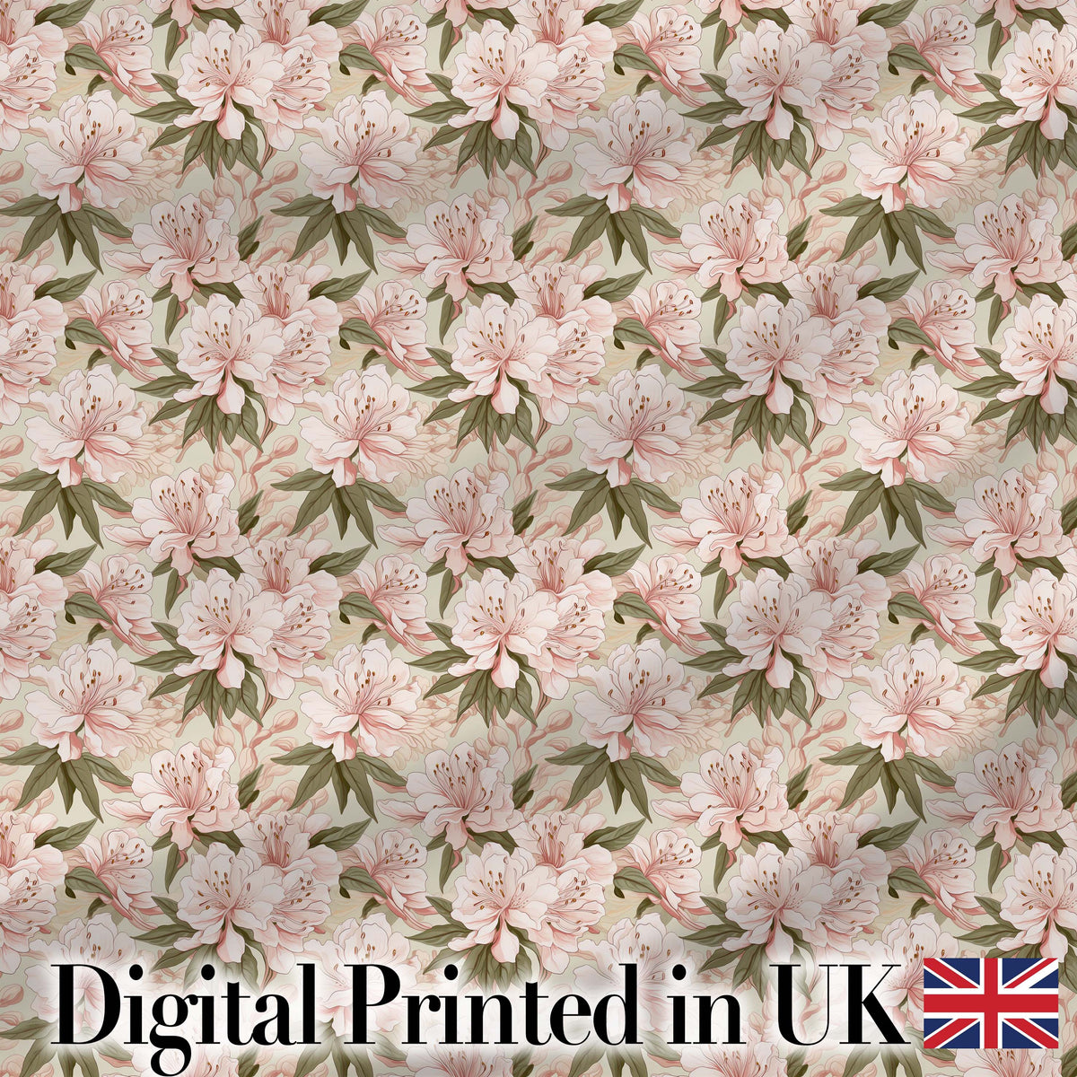 Soft Blush Pink Cherry Blossom Floral Seamless Pattern Digital Print Fabric by the Metre UK Sewing Quilting Textile