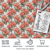 Coral Branch Floral on Soft Blue Background Seamless Pattern Digital Print Fabric by the Metre UK Sewing Quilting Textile