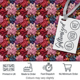 Rich Multicolour Floral Garden on Dark Background Seamless Pattern Digital Print Fabric by the Metre UK Sewing Quilting Textile