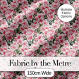 Soft Pink Azalea Flowers Dense Botanical Seamless Pattern Digital Print Fabric by the Metre UK Sewing Quilting Textile