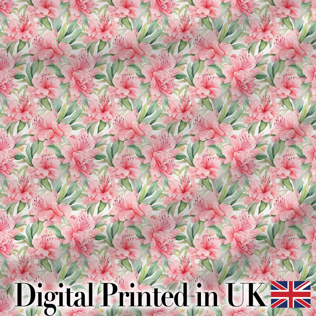 Watercolor Pink Floral Garden Soft Light Seamless Pattern Digital Print Fabric by the Metre UK Sewing Quilting Textile