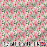 Watercolor Pink Floral Garden Soft Light Seamless Pattern Digital Print Fabric by the Metre UK Sewing Quilting Textile