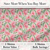 Watercolor Pink Floral Garden Soft Light Seamless Pattern Digital Print Fabric by the Metre UK Sewing Quilting Textile