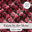 Vibrant Pink Rhododendron Flowers Dark Background Seamless Pattern Digital Print Fabric by the Metre UK Sewing Quilting Textile