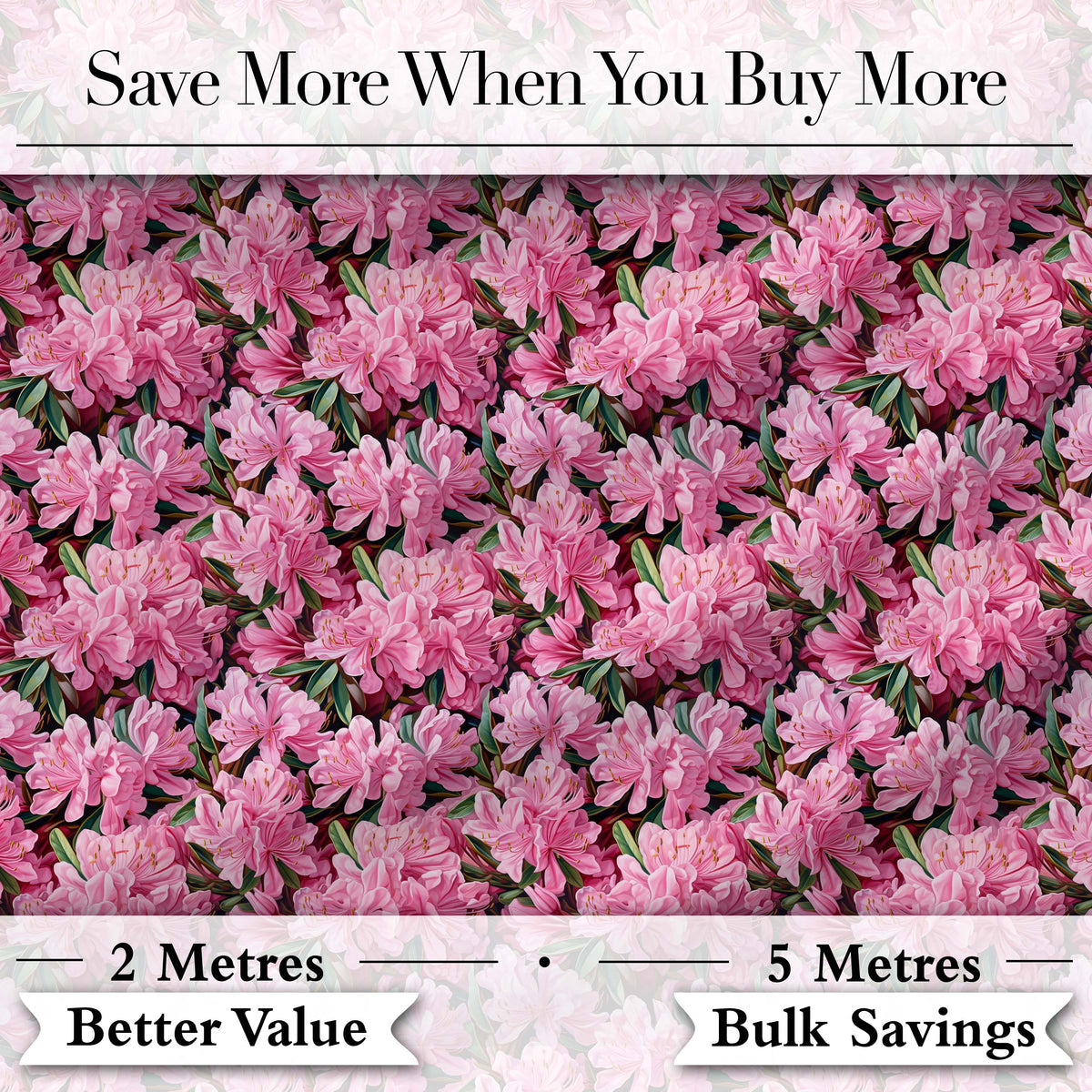 Bright Pink Floral Bloom Dense Botanical Seamless Pattern Digital Print Fabric by the Metre UK Sewing Quilting Textile