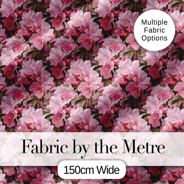 Classic Pink Floral Arrangement Elegant Repeat Seamless Pattern Digital Print Fabric by the Metre UK Sewing Quilting Textile