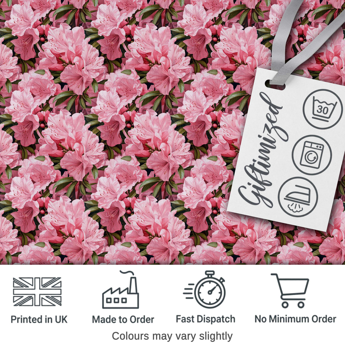 Classic Pink Floral Arrangement Elegant Repeat Seamless Pattern Digital Print Fabric by the Metre UK Sewing Quilting Textile