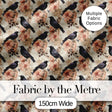 Crow Birds with Grunge Orange Background Seamless Pattern Digital Print Fabric by the Metre UK Sewing Quilting Textile