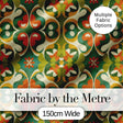 Floral Daisy Pattern in Warm Earth Tones Seamless Design Digital Print Fabric by the Metre UK Sewing Quilting Textile