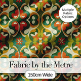 Floral Daisy Pattern in Warm Earth Tones Seamless Design Digital Print Fabric by the Metre UK Sewing Quilting Textile