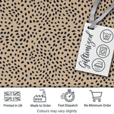 Neutral Beige Black Seed Scatter Organic Seamless Pattern Digital Print Fabric by the Metre UK Sewing Quilting Textile