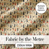 Vintage Toile Style Women Garden Scene Seamless Pattern Digital Print Fabric by the Metre UK Sewing Quilting Textile