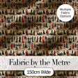 Vintage Greek Mythology Silhouette Figures Seamless Pattern Classical Art Digital Print Fabric by the Metre UK Sewing Quilting Textile