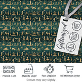 Ancient Greek Scene Architecture and Figures Seamless Pattern Classical Digital Print Fabric by the Metre UK Sewing Quilting Textile