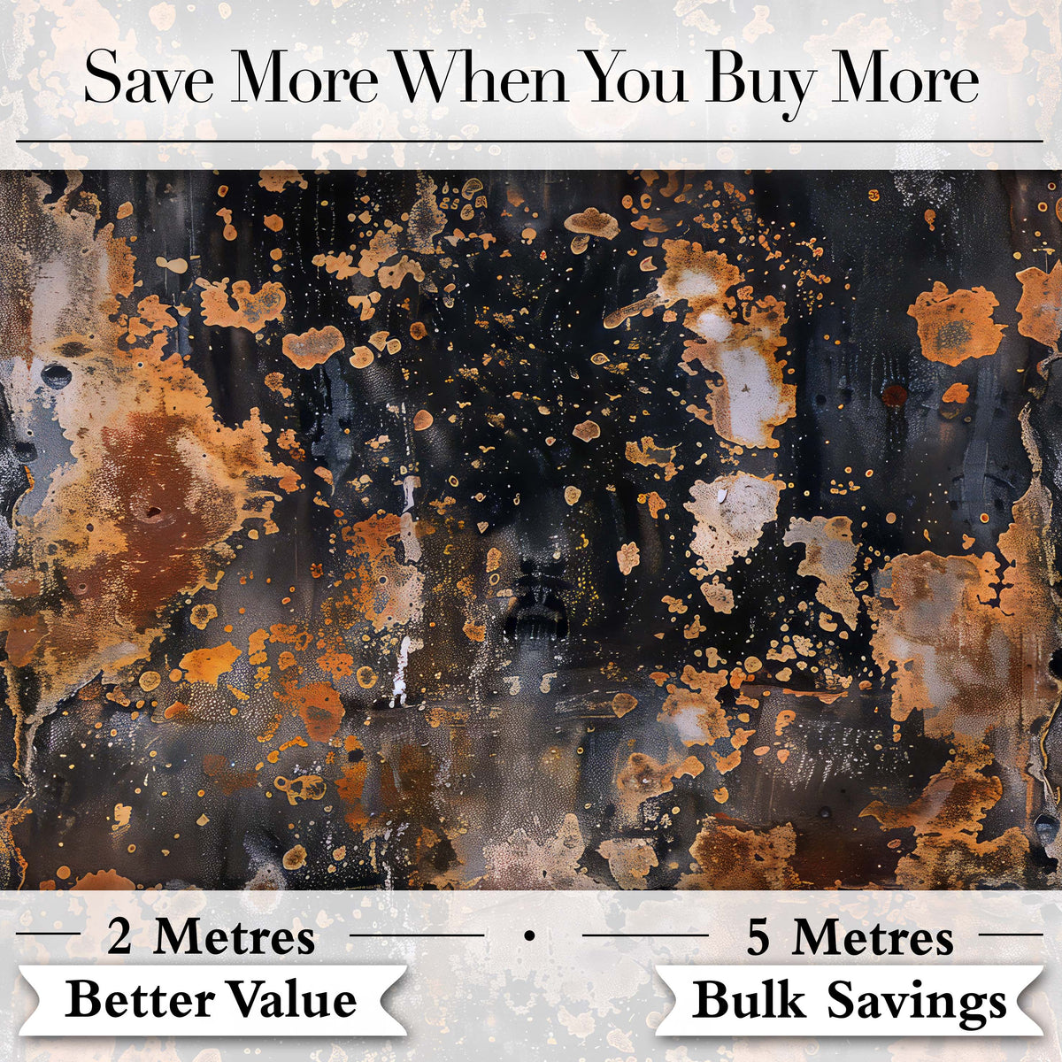 Dark Grunge Rust Texture with Splatter Seamless Pattern Industrial Art Digital Print Fabric by the Metre UK Sewing Quilting Textile