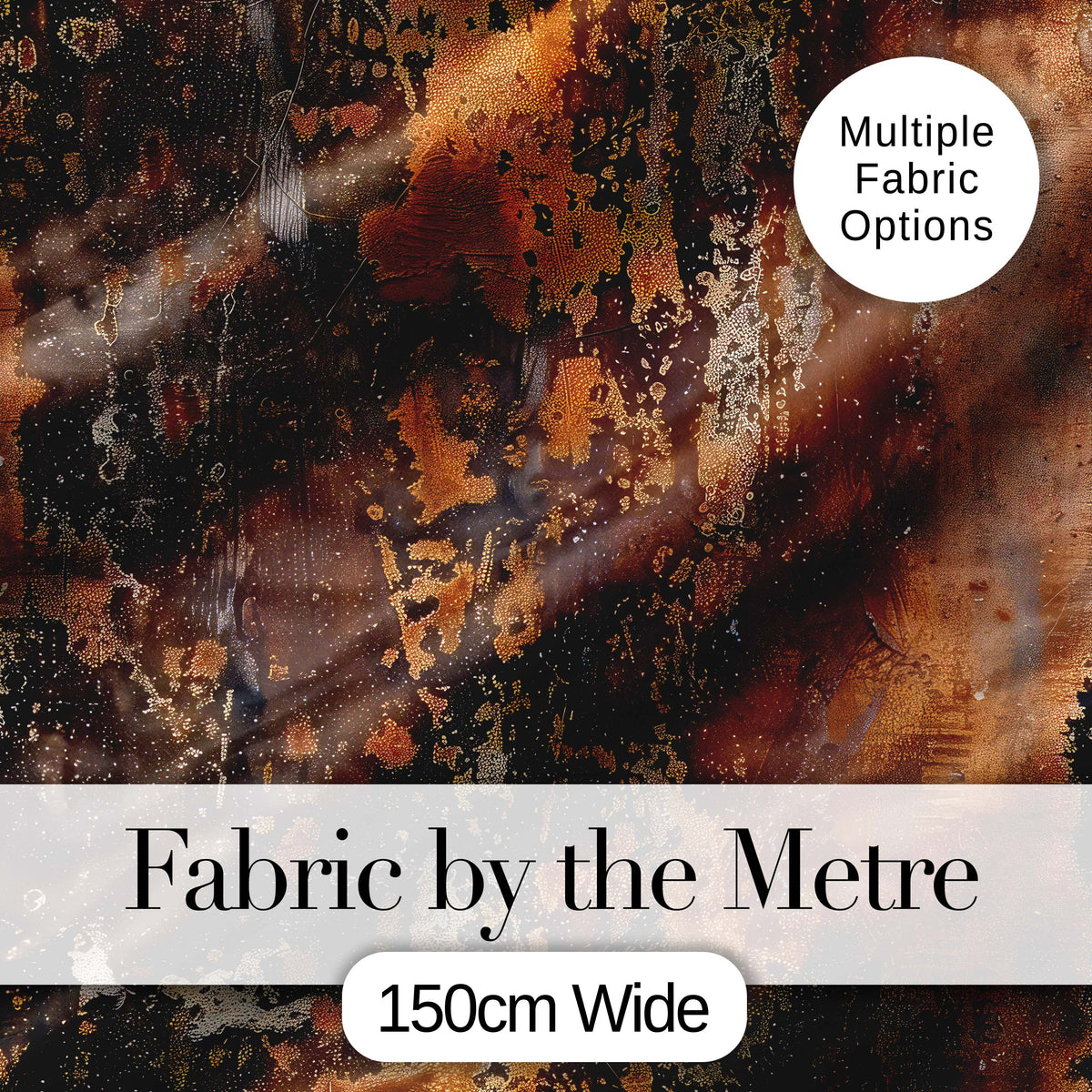 Vintage Rusted Surface Texture Seamless Pattern Weathered Metal Style Digital Print Fabric by the Metre UK Sewing Quilting Textile