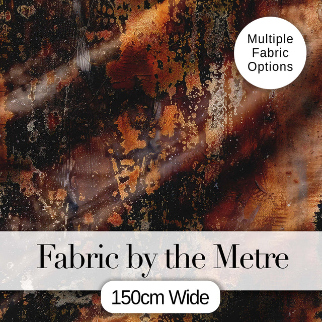 Vintage Rusted Surface Texture Seamless Pattern Weathered Metal Style Digital Print Fabric by the Metre UK Sewing Quilting Textile