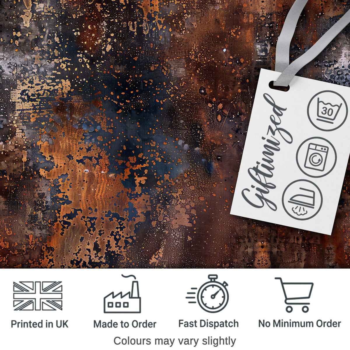 Corroded Metal Rust Texture Seamless Pattern Grunge Background Design Digital Print Fabric by the Metre UK Sewing Quilting Textile