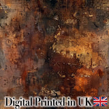 Urban Rust Texture with Gold Flecks Industrial Grunge Seamless Pattern Digital Print Fabric by the Metre UK Sewing Quilting Textile