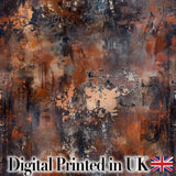 Burnt Orange Rust Abstract Texture Industrial Grunge Seamless Pattern Digital Print Fabric by the Metre UK Sewing Quilting Textile