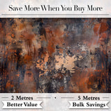 Burnt Orange Rust Abstract Texture Industrial Grunge Seamless Pattern Digital Print Fabric by the Metre UK Sewing Quilting Textile