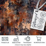 Burnt Orange Rust Abstract Texture Industrial Grunge Seamless Pattern Digital Print Fabric by the Metre UK Sewing Quilting Textile