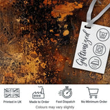 Dark Oxidised Metal Texture Gold Rust Grunge Seamless Pattern Digital Print Fabric by the Metre UK Sewing Quilting Textile