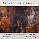 Layered Rust Patina Texture Mixed Media Grunge Seamless Pattern Digital Print Fabric by the Metre UK Sewing Quilting Textile
